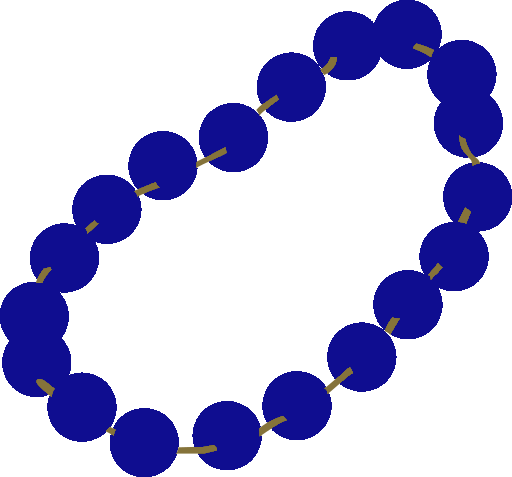 Blaue Perlenkette